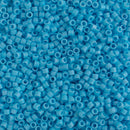 Miyuki Delica Beads Size 11/0 1.6mm, DB879 Opaque Matte Turquoise Blue AB