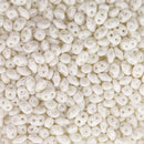 Matubo SuperDuo Beads 2.5x5mm, Chalk White Luster
