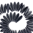 CzechMates - Dagger Beads 5x16 mm, 2-Holes, Jet/Black