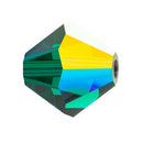 Preciosa - Bicone Crystal Beads 3mm, Emerald AB