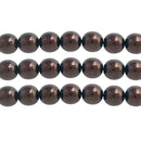 Czech Glass Pearls Round 8mm, Bronze