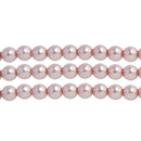 Czech Glass Pearls Round 4mm, Rose Creme