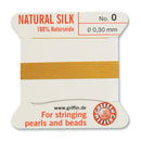 Griffin Silk Bead Cord, Size-0, 0.3mm Thickness, Amber, 2 Meters