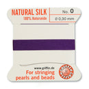 Griffin Silk Bead Cord, Size-0, 0.3mm Thickness, Amethyst, 2 Meters