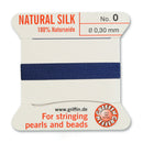 Griffin Silk Bead Cord, Size-0, 0.3mm Thickness, Dark Blue, 2 Meters