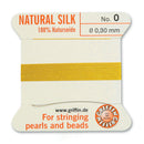 Griffin Silk Bead Cord, Size-0, 0.3mm Thickness, Yellow, 2 Meters