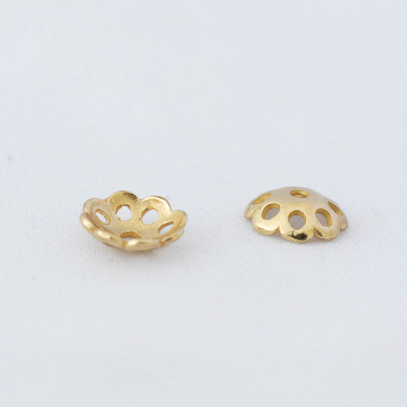 JBB Findings, Bead Cap 7 x 2mm, Brass