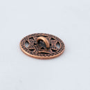 JBB Findings, Flower Button 17mm, Antique Copper