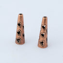 JBB Findings, Decorative Heart Cone 18 x 6mm, Antique Copper