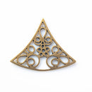 JBB Findings, Filligreed Wedge Connector 22 x 27mm, Antique Brass