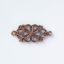 JBB Findings, Large Decorative Floral Link 24 x 11mm, Antique Copper