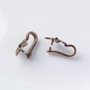 JBB Findings, Poinsettia Pinch Bail 17 x 10mm, Antique Copper