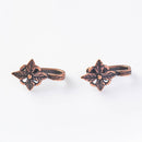 JBB Findings, Poinsettia Pinch Bail 17 x 10mm, Antique Copper