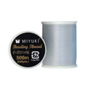 Miyuki 330dtex 100% Nylon Beading Thread, Size-B, 0.2mm Thickness, Silver, 500 Meters