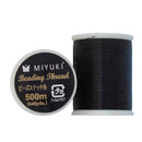 Miyuki 330dtex 100% Nylon Beading Thread, Size-B, 0.2mm Thickness, Black, 500 Meters