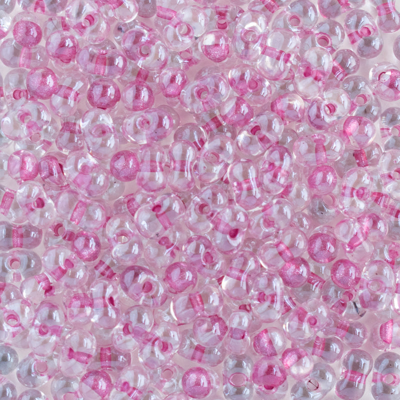 Miyuki Berry Beads 4.5x2.5mm, 1524 Sparkling Peony Pink Lined Crystal