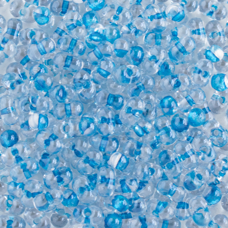 Miyuki Berry Beads 4.5x2.5mm, 1529 Sparkling Sky Blue Lined Crystal