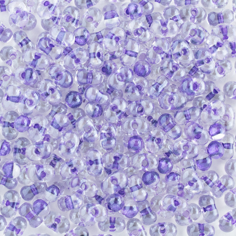 Miyuki Berry Beads 4.5x2.5mm, 1531 Sparkling Purple Lined Crystal