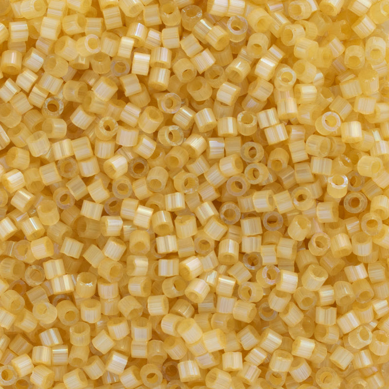 Miyuki Delica Beads Size 11/0 1.6mm, DB1801 Silk Satin Dyed Light Apricot