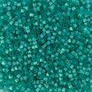 Miyuki Delica Beads Size 11/0 1.6mm, DB1813 Silk Satin Dyed Aqua Green