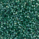 Miyuki Delica Beads Size 11/0 1.6mm, DB1814 Silk Satin Dyed Emerald