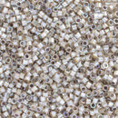 Miyuki Delica Beads Size 11/0 1.6mm, DB680 Silk Satin Dyed Smokey Quartz