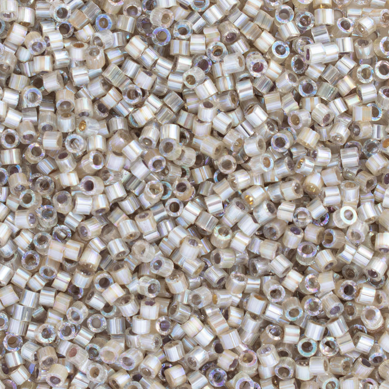 Miyuki Delica Beads Size 11/0 1.6mm, DB680 Silk Satin Dyed Smokey Quartz