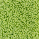 Miyuki Delica Beads Size 11/0 1.6mm, DB763 Matte Opaque Chartreuse