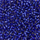 Miyuki Delica Beads Size 10/0 2.2mm, DBM047 Silver Lined Cobalt