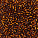 Miyuki Delica Beads Size 10/0 2.2mm, DBM144 Silver Lined Dark Topaz