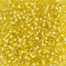 Miyuki Delica Beads Size 10/0 2.2mm, DBM145 Silver Lined Yellow
