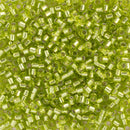 Miyuki Delica Beads Size 10/0 2.2mm, DBM147 Silver Lined Chartreuse