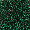 Miyuki Delica Beads Size 10/0 2.2mm, DBM148 Silver Lined Green