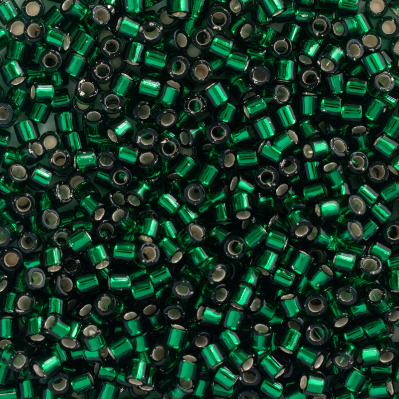 Miyuki Delica Beads Size 10/0 2.2mm, DBM148 Silver Lined Green