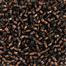 Miyuki Delica Beads Size 10/0 2.2mm, DBM150 Silver Lined Root Beer