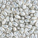 Miyuki Long Drop Beads 3x5.5mm, 4201 Duracoat Galvanized Silver