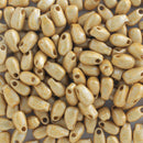 Miyuki Long Drop Beads 3x5.5mm, 4202F Duracoat Galvanized Matte Gold
