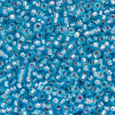 Miyuki Round Seed Beads Size 11/0 2mm, 1018 Silver Lined Aqua AB