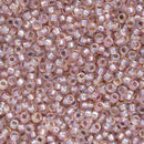 Miyuki Round Seed Beads Size 11/0 2mm, 1023 Silver Lined Light Blush AB