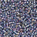 Miyuki Round Seed Beads Size 11/0 2mm, 1024 Silver Lined Amethyst AB