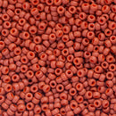 Miyuki Round Seed Beads Size 11/0 2mm, 1236 Opaque Matte Terracotta