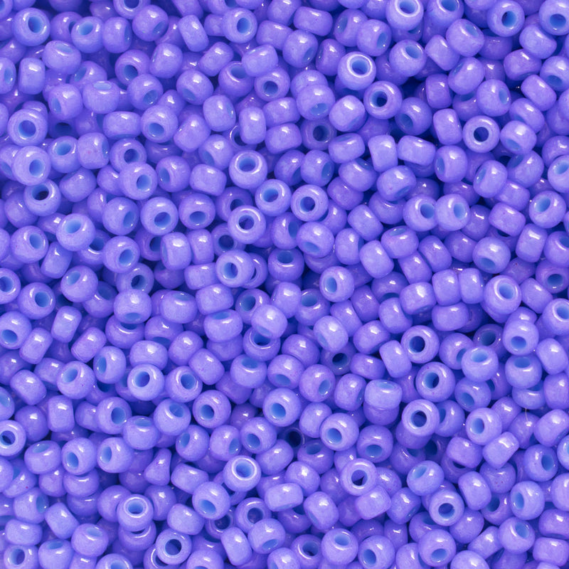 Miyuki Round Seed Beads Size 11/0 2mm, 1477 Opaque Dyed Bright Purple