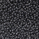Miyuki Round Seed Beads Size 11/0 2mm, 2010 Metallic Matte Charcoal