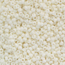 Miyuki Round Seed Beads Size 11/0 2mm, 2021 Opaque Matte Cream
