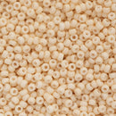 Miyuki Round Seed Beads Size 11/0 2mm, 2022 Opaque Matte Antique Beige