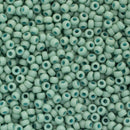 Miyuki Round Seed Beads Size 11/0 2mm, 2028 Opaque Matte Luster Sea Foam