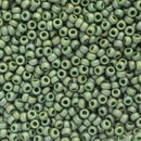Miyuki Round Seed Beads Size 11/0 2mm, 2031 Metallic Matte Luster Sage Green