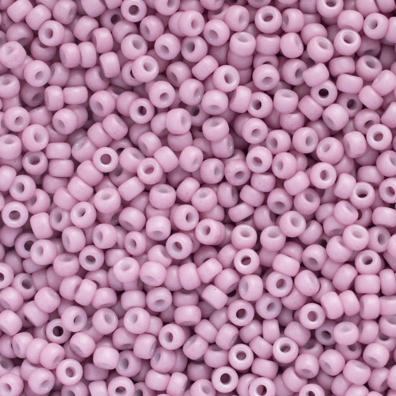 Miyuki Round Seed Beads Size 11/0 2mm, 2037 Opaque Matte Antique Rose