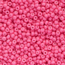 Miyuki Round Seed Beads Size 11/0 2mm, 2045 Opaque Matte Dyed Bright Pink