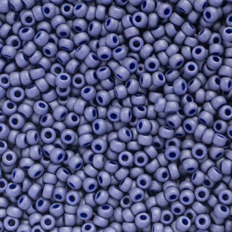 Miyuki Round Seed Beads Size 11/0 2mm, 2075 Opaque Matte Luster Cobalt